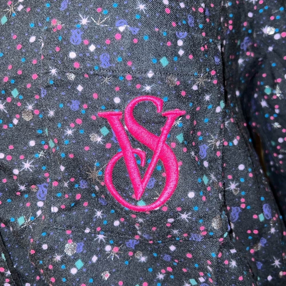 Women’s Victoria's Secret Black Speckled Button-Up - Picture 3 of 7